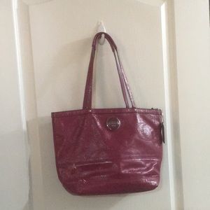 Pink coach shoulder bag